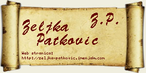 Željka Patković vizit kartica